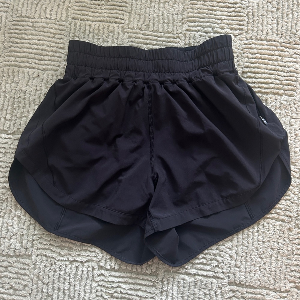 Lululemon Track That High-Rise Lined Short 3" in Black